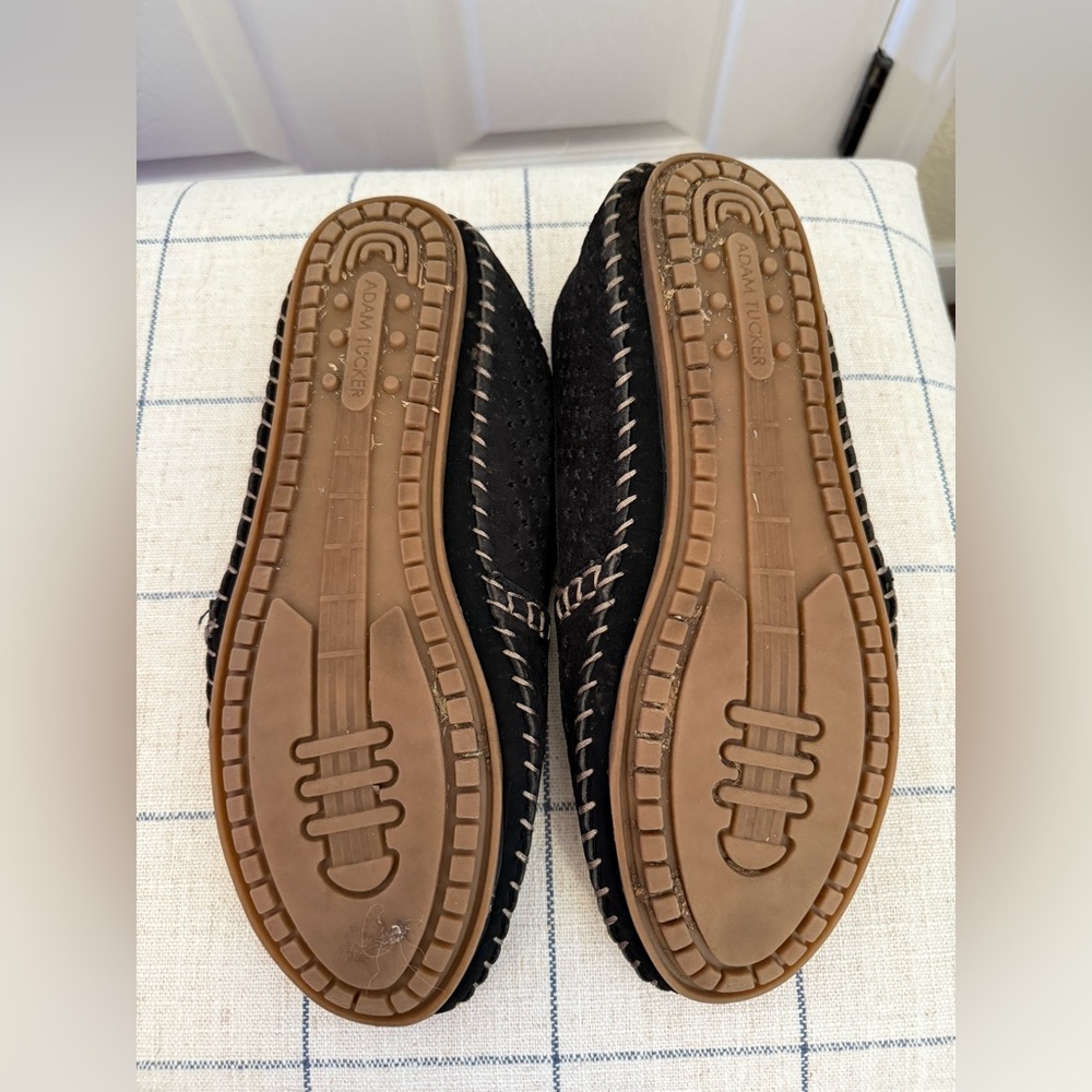 Adam Tucker Black Perforated Slip-Ons - Picture 5 of 7